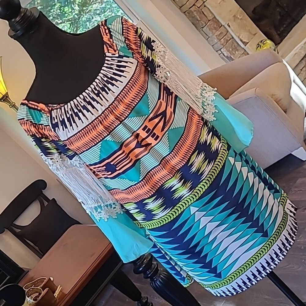 Yahada colorful boho  blouse